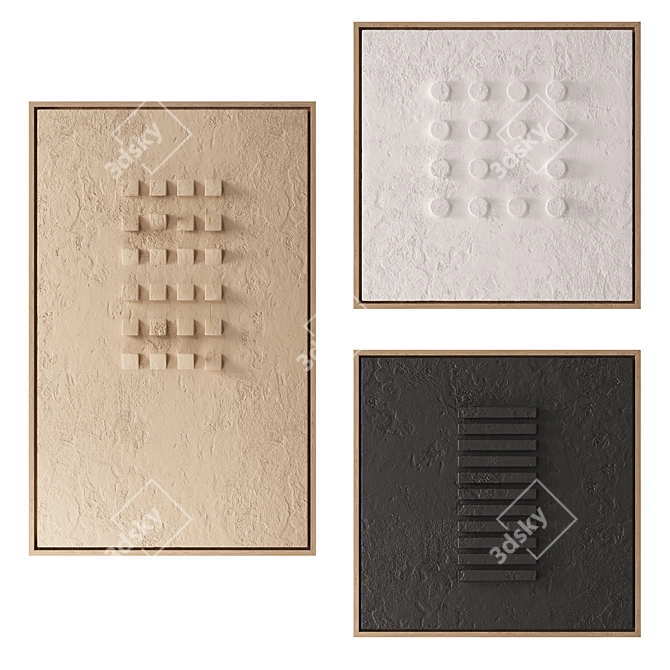 Unique 3D Plaster Artworks 3D model image 8