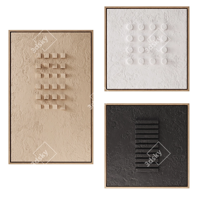 Unique 3D Plaster Artworks 3D model image 9