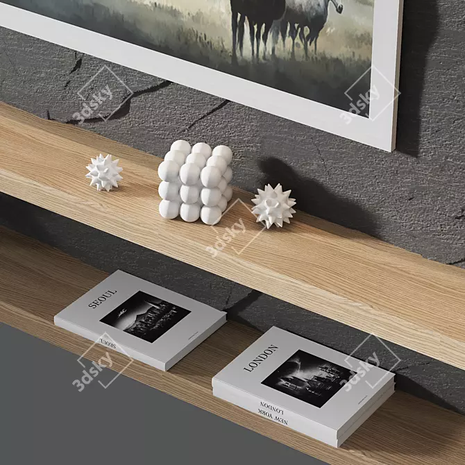  Geometric Stone Wall Panels 3D model image 3
