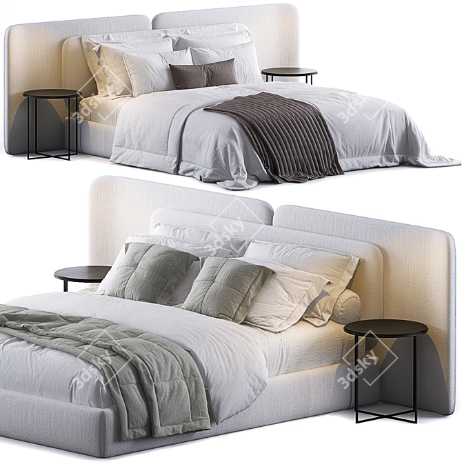 Modern Elegance: Angelo Bed 3D model image 1