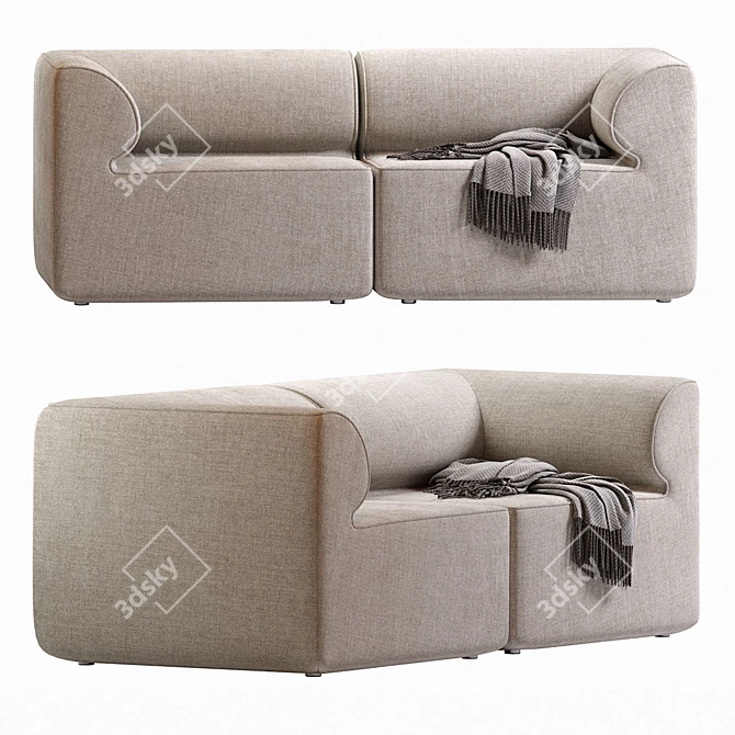 Modern Eave Sofa 3D Model 3D model image 2