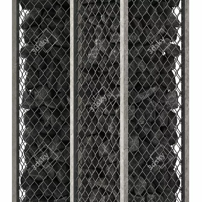Textured Gabion Decor Model 3D model image 3