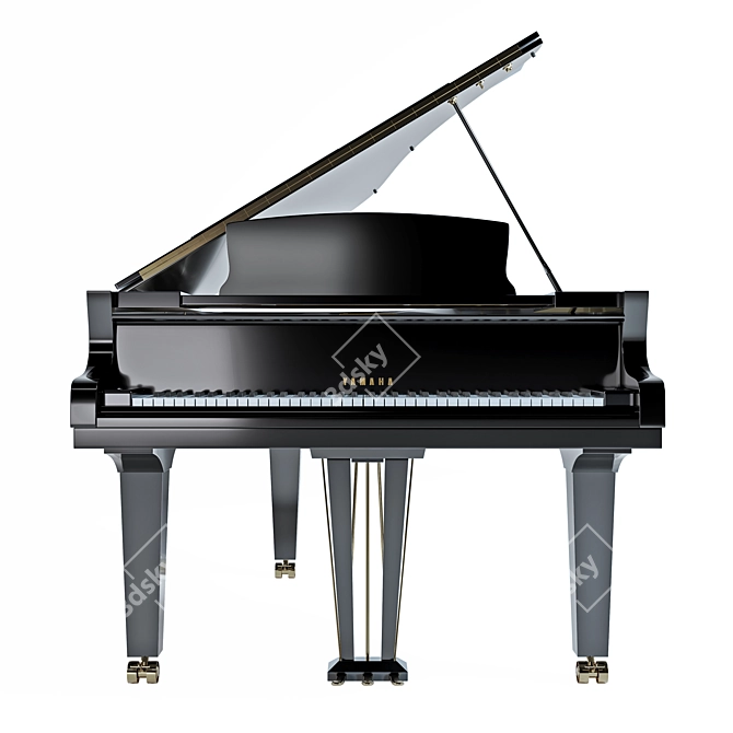 Yamaha S7X Premium Piano Bundle 3D model image 3