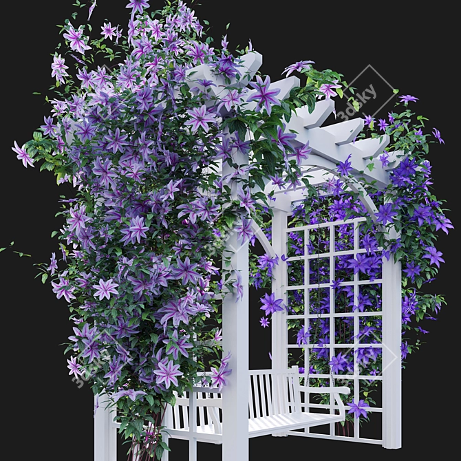 3D Clematis Plant Models - Complete Growth Solutions 3D model image 4