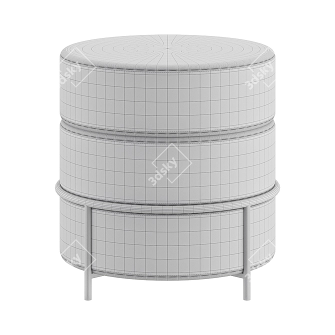 Picolo Halmar Pouf - Functional Chic 3D model image 2