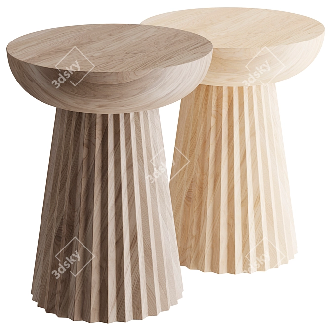 Vical Home PLISSÉ WOOD Table 3D model image 1