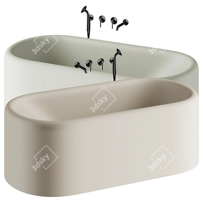  INBANI EASE Bathtub - Note Design Studio 3D model image 1