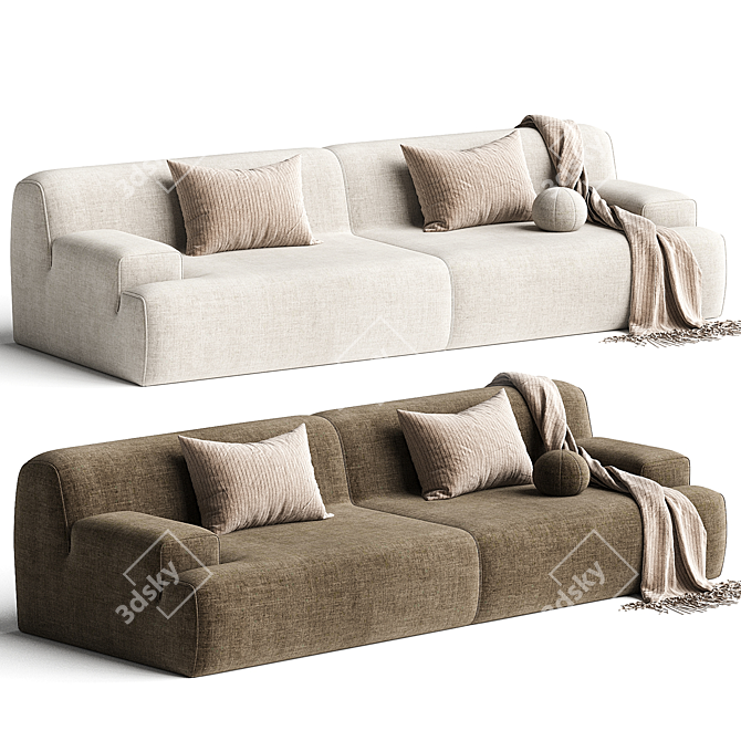 Elegant Meridiani Norton Sofa 3D model image 5