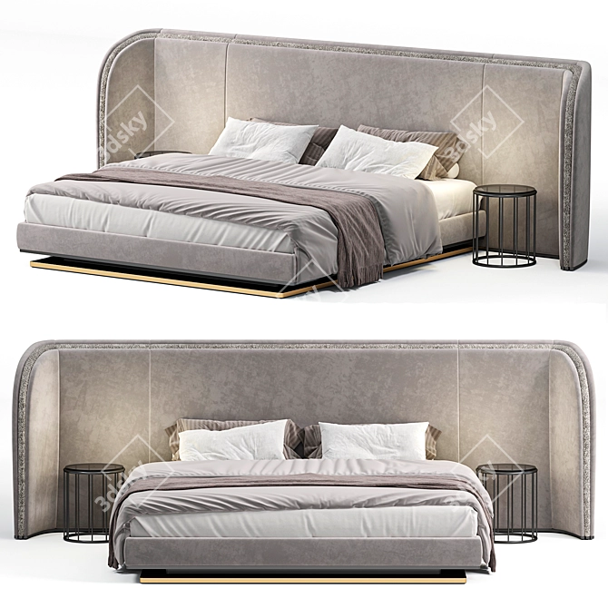 Luxurious Calabria Bed by Frato 3D model image 3