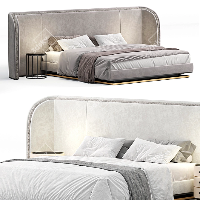 Luxurious Calabria Bed by Frato 3D model image 4