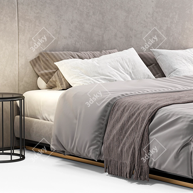 Luxurious Calabria Bed by Frato 3D model image 6