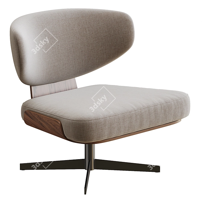 Stylish Bonaldo Olos Armchair 3D model image 1