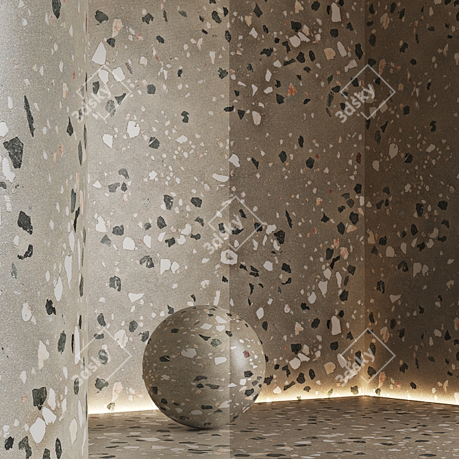  Seamless Terrazzo Marble Texture Pack 3D model image 2