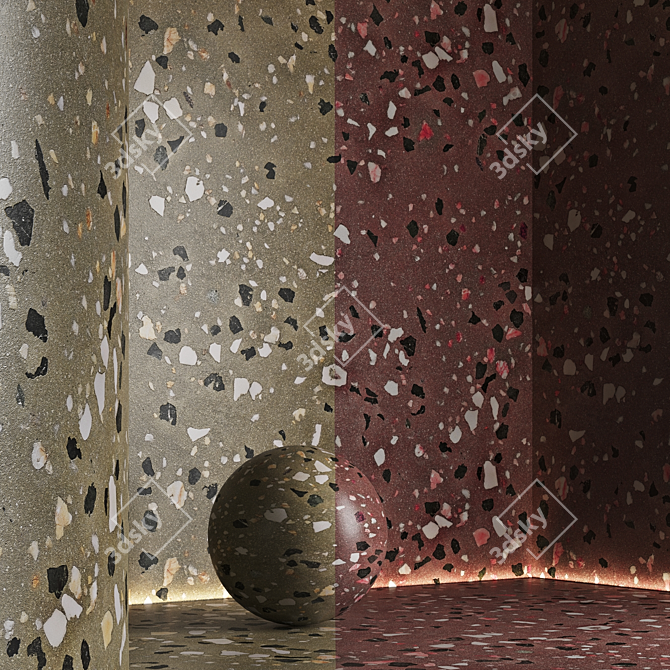  Seamless Terrazzo Marble Texture Pack 3D model image 5