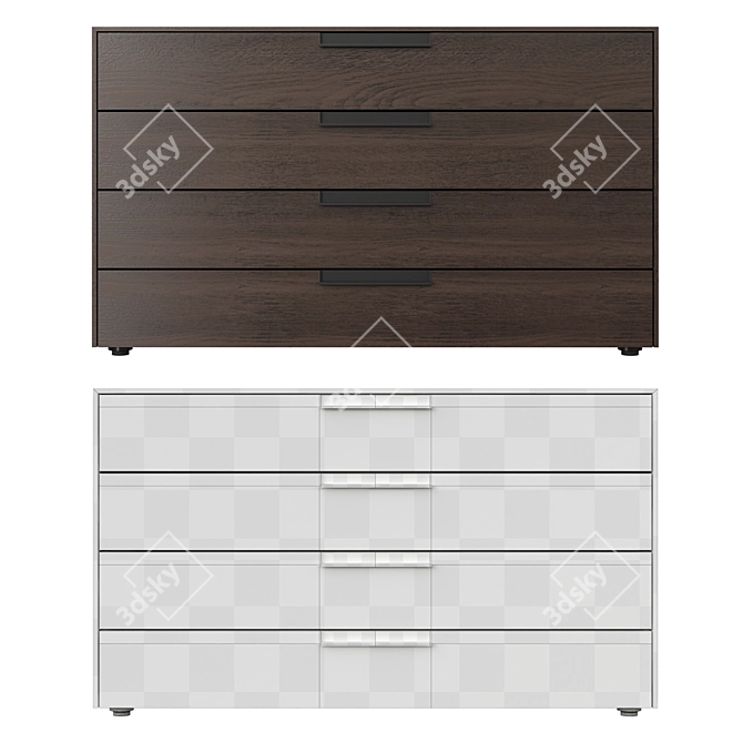 Modern Giellesse Flat Комод 3D model image 3