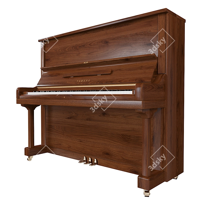 Yamaha U3 Vertical Piano 3D model image 1