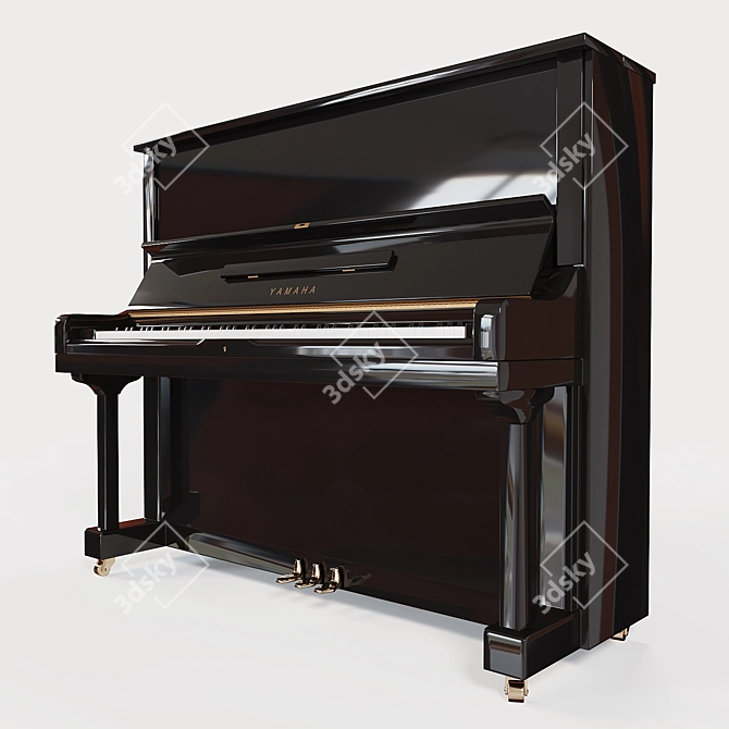 Yamaha U3 Vertical Piano 3D model image 5