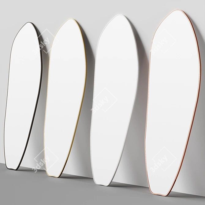 Asymmetric Standing Mirror Deluxe 3D model image 4