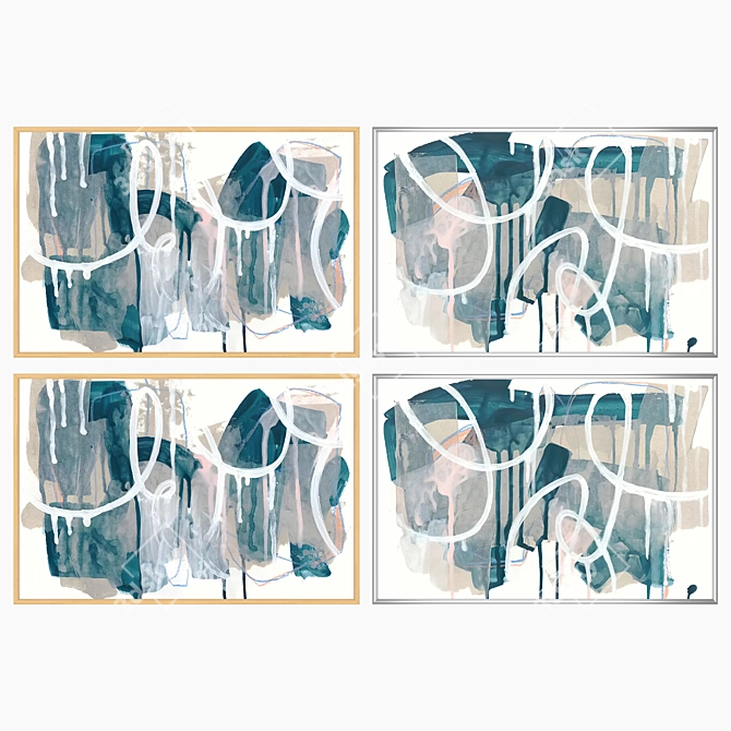 Wall Art Set with Multiple Frames 3D model image 3