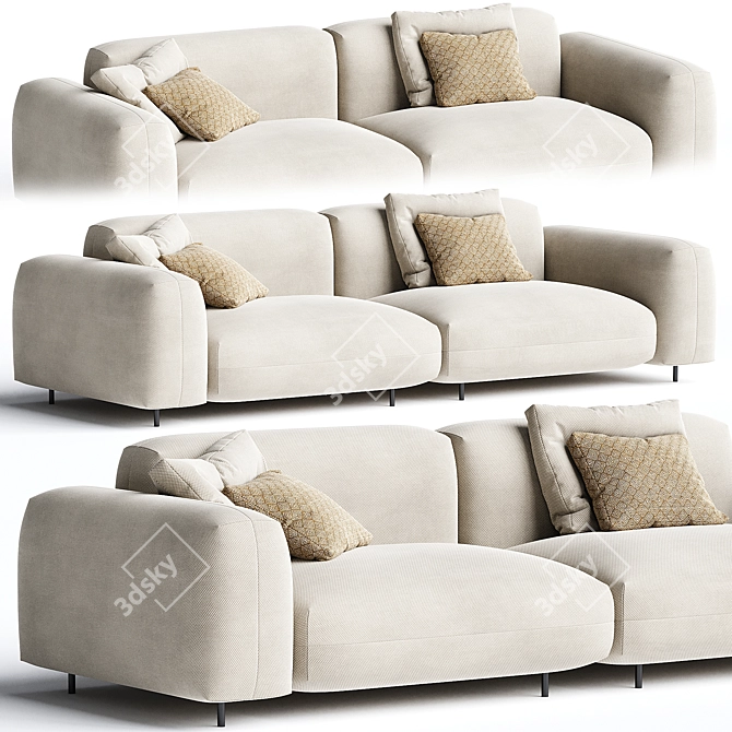 Modern Arflex Macheiro Sofa Design 3D model image 2