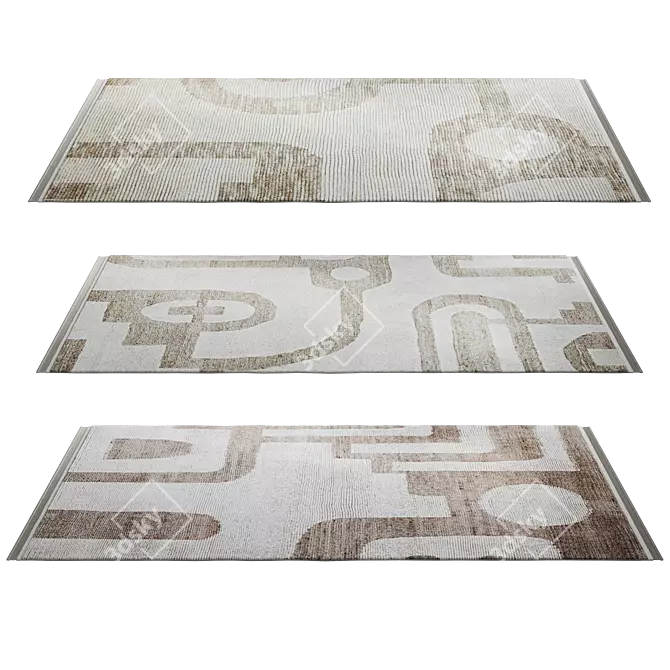 Ethnic Style Rug Set 3D model image 4