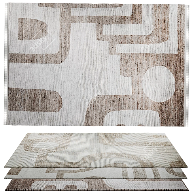 Ethnic Style Rug Set 3D model image 10