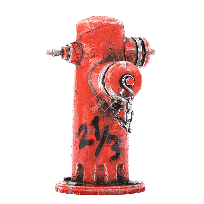 Urban Rusty Hydrants 3D Model 3D model image 2