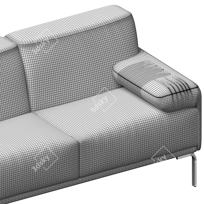 Mario Ruiz Contract Sofa: Daily Comfort 3D model image 3