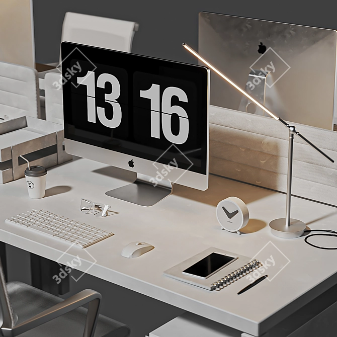 High Detail Modern Furniture Set 3D model image 2