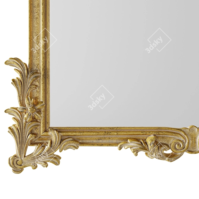 18th Century French Giltwood Mirror 3D model image 3