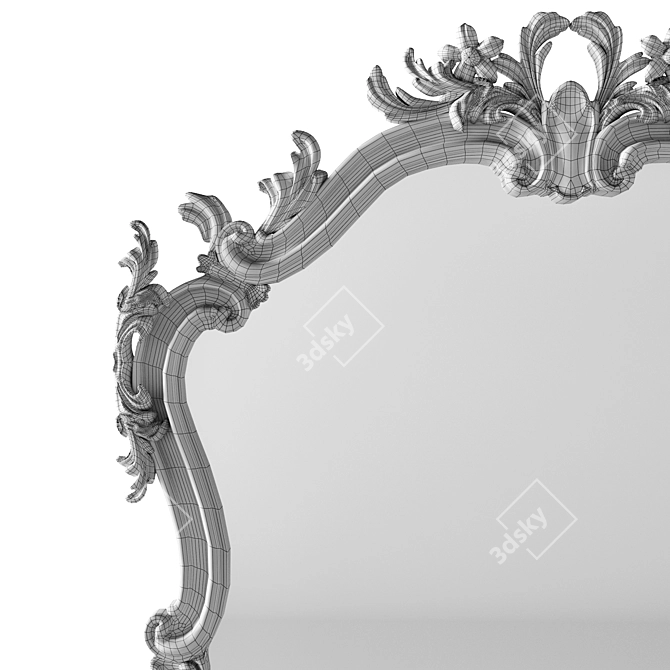 18th Century French Giltwood Mirror 3D model image 4