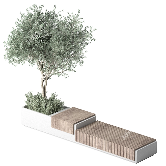 Modern Urban Furniture Design Model 3D model image 1
