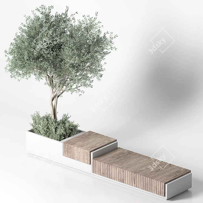 Modern Urban Furniture Design Model 3D model image 2
