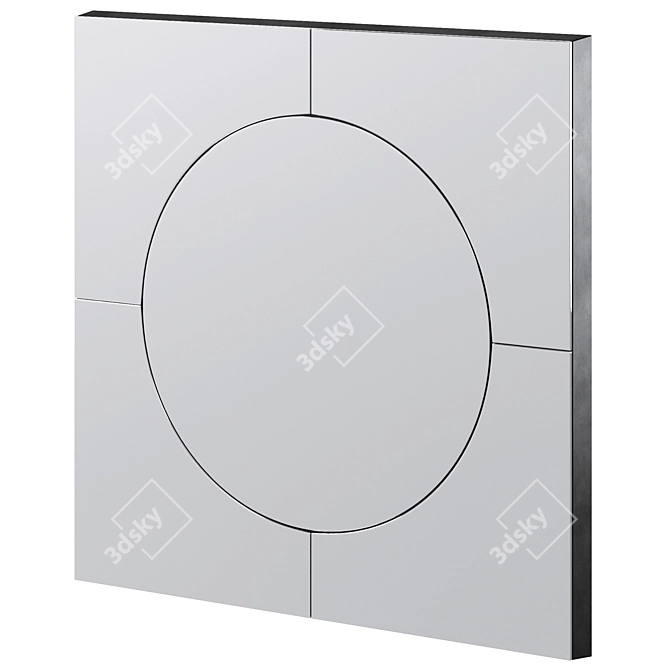  Elegant Deja Wall Mirror, 80x80cm 3D model image 1