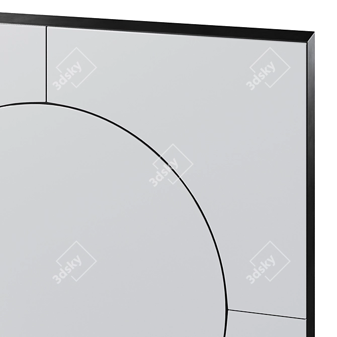  Elegant Deja Wall Mirror, 80x80cm 3D model image 3