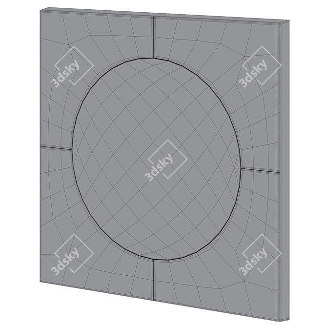  Elegant Deja Wall Mirror, 80x80cm 3D model image 4