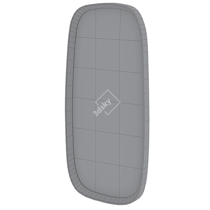 Sleek Modern Wall Mirror Design 3D model image 4