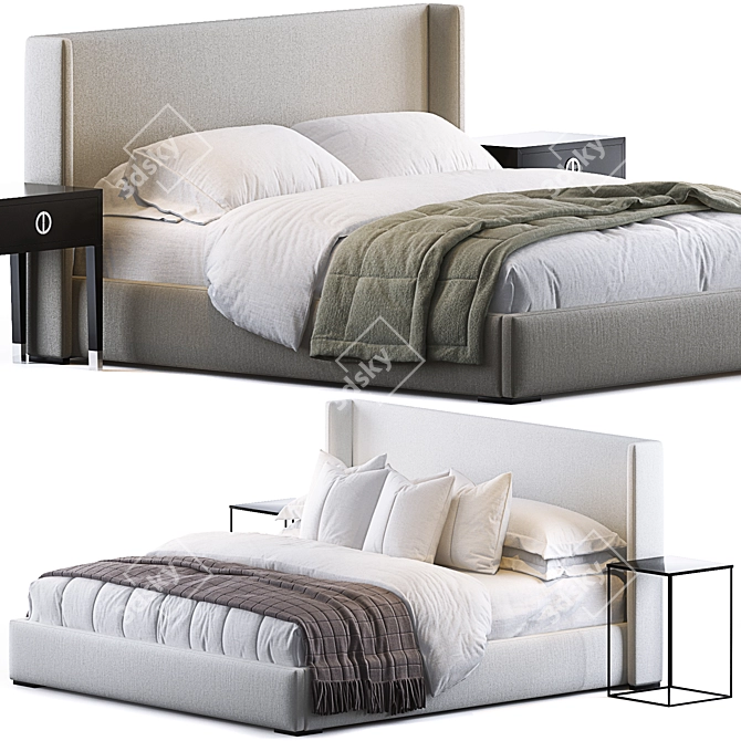 Lawson Bed Frame 3D model image 1