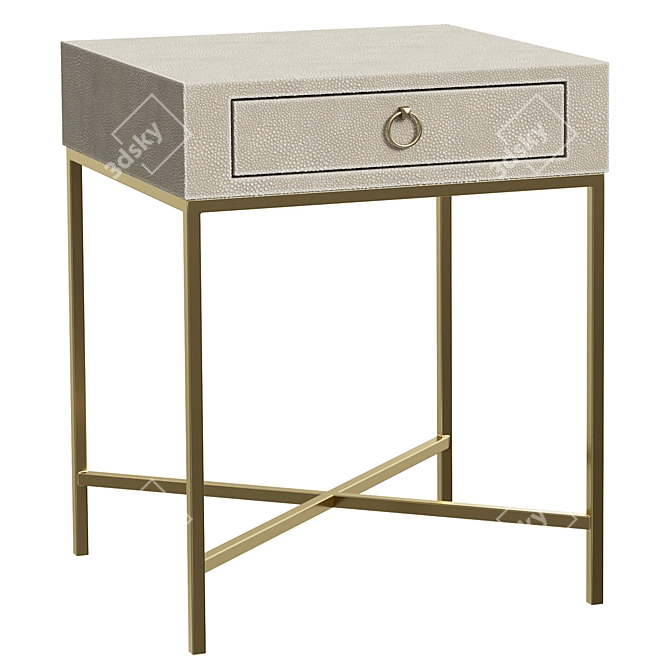 Luxury Skata Leather Bedside Tables 3D model image 3