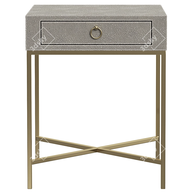 Luxury Skata Leather Bedside Tables 3D model image 4