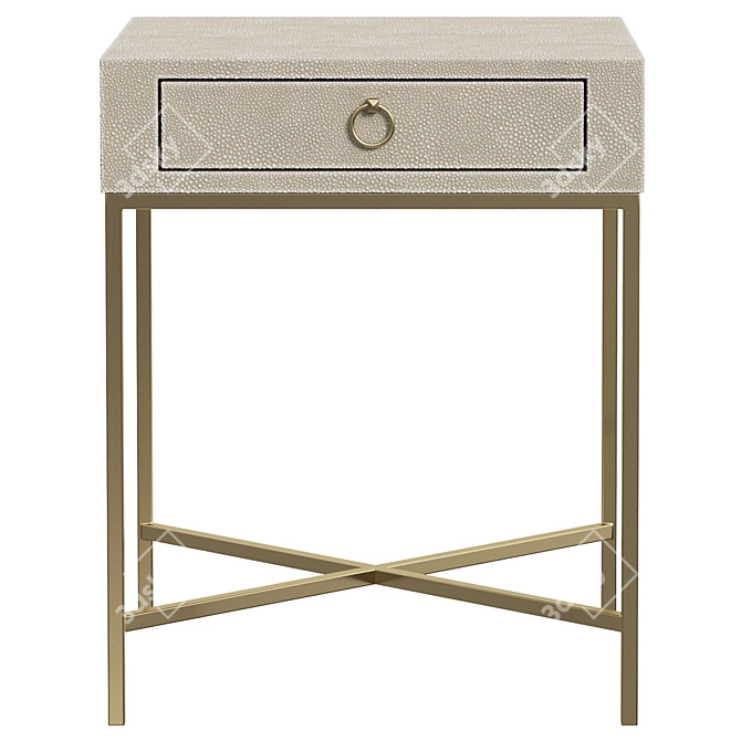 Luxury Skata Leather Bedside Tables 3D model image 5