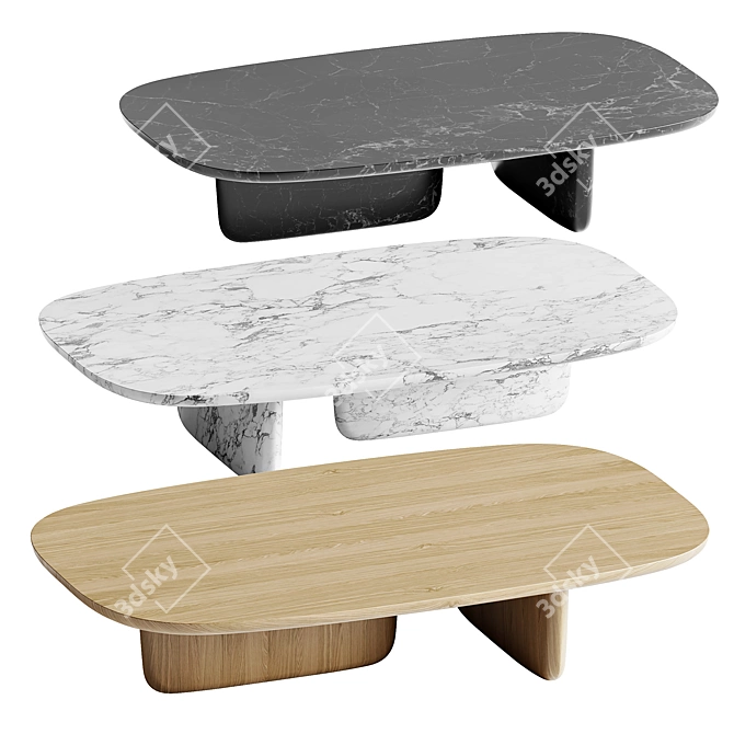 Tobi-Ishi Coffee Tables Trio 3D model image 1