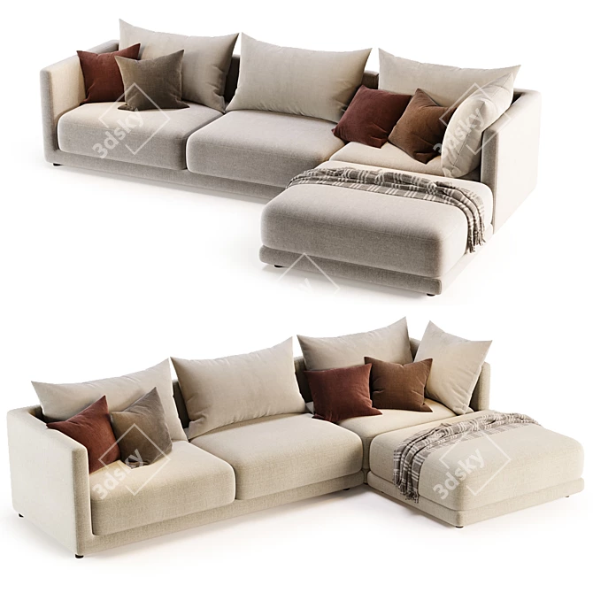 Custom Melbourne Sectional Sofa 3D model image 2