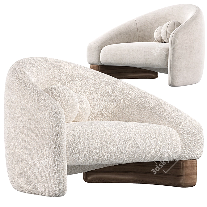 Modern Overlay Armchair Design by Raphael Navot 3D model image 2