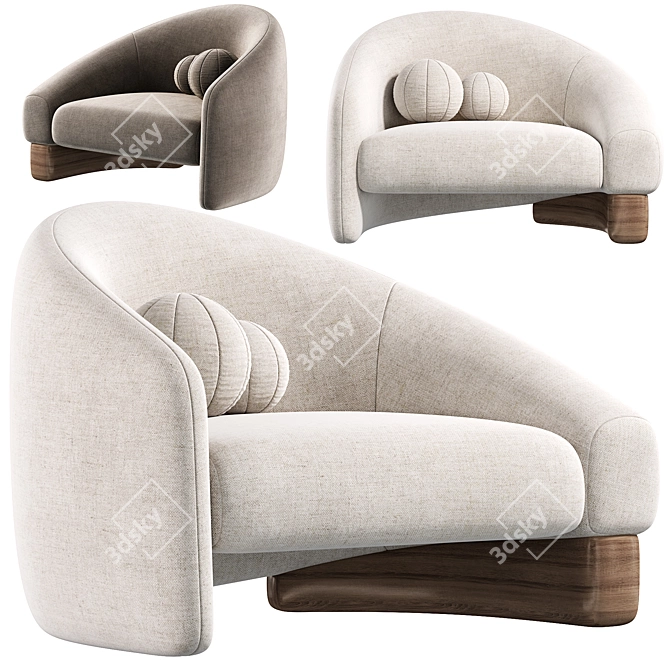 Modern Overlay Armchair Design by Raphael Navot 3D model image 3