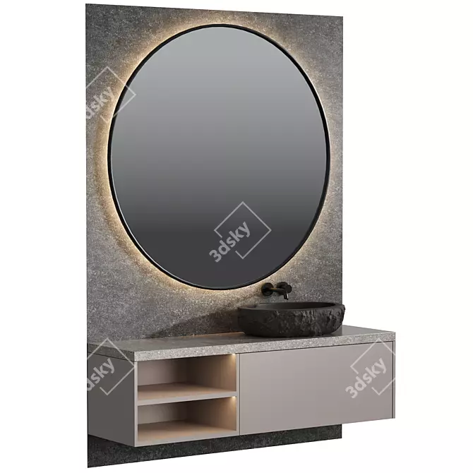 Geometric Bathroom Sink Design 3D model image 3