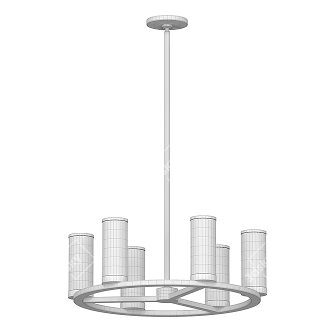 Modern Chandelier with Six Lights 3D model image 3