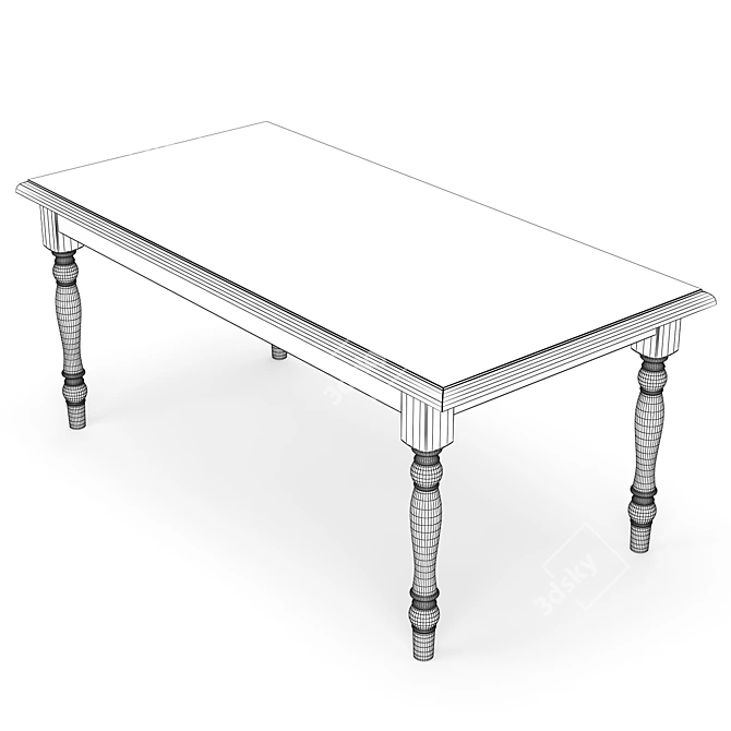 Modern Dining Table Set 183 3D model image 6