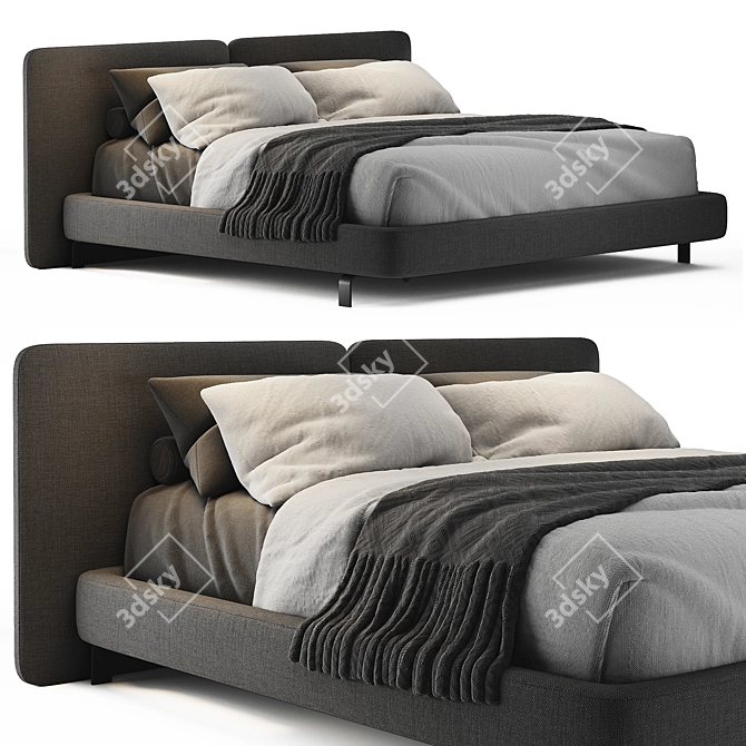 Luxury Minotti Tatlin Bedspread 3D model image 1