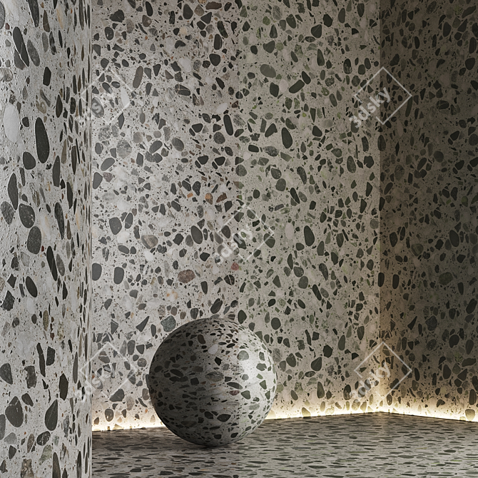 Seamless Terrazzo Marble Textures Set 3D model image 2